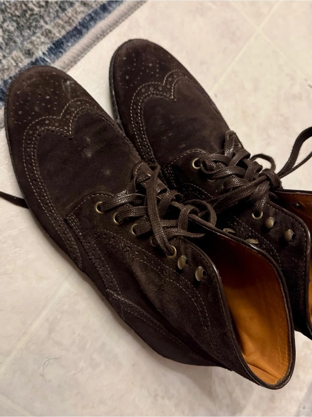Lottusse 1877 Men's Brown Suede Wingtip Chukka Boots - Classic Lace-Up